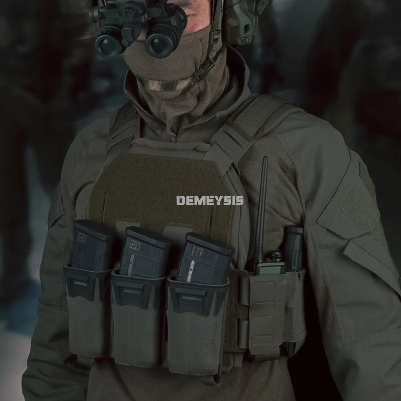 Chaleco táctico CS para airsoft y caza con portacargadores MOLLE - imagen 3