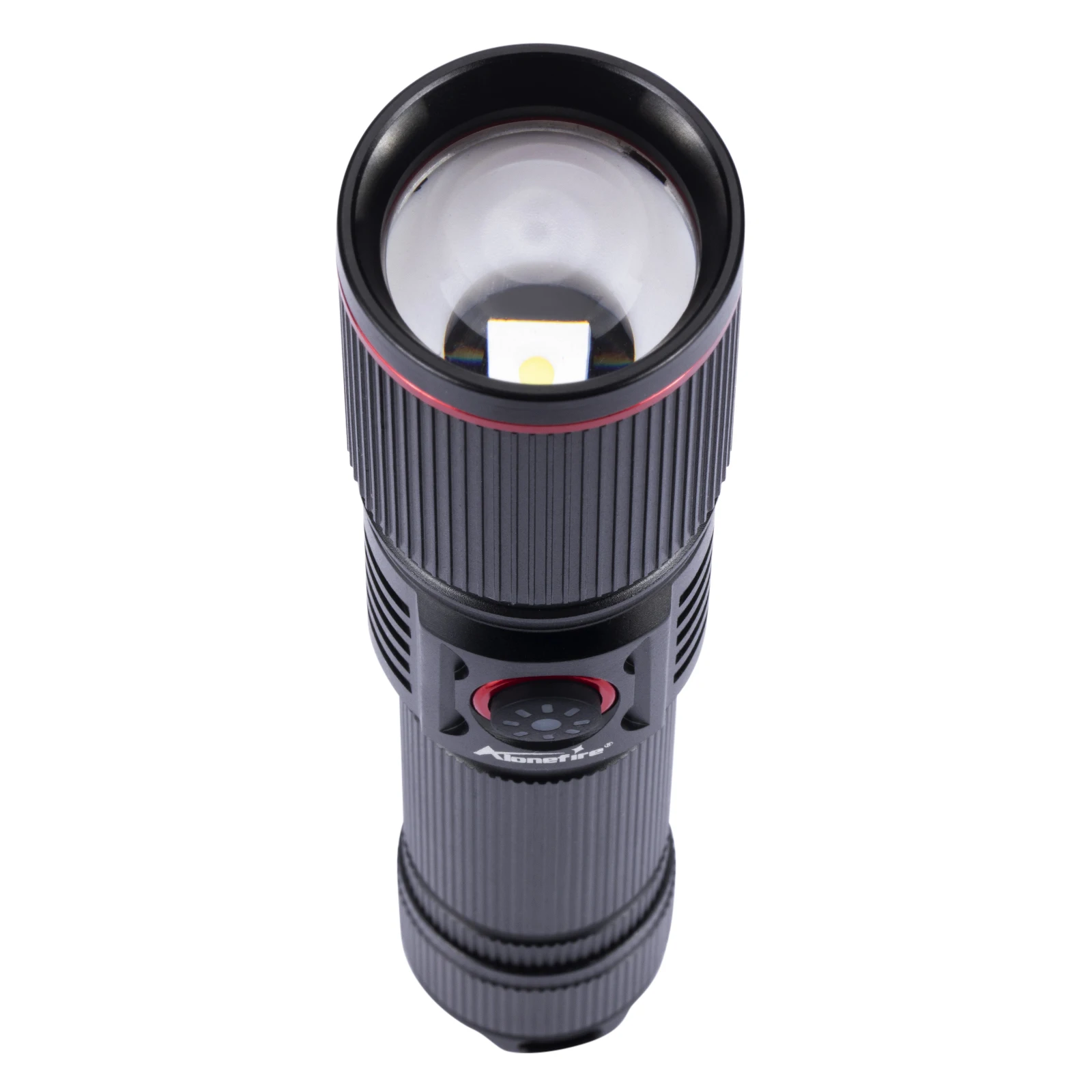 Linterna táctica LED recargable USB – Luz potente con zoom para caza - imagen 3