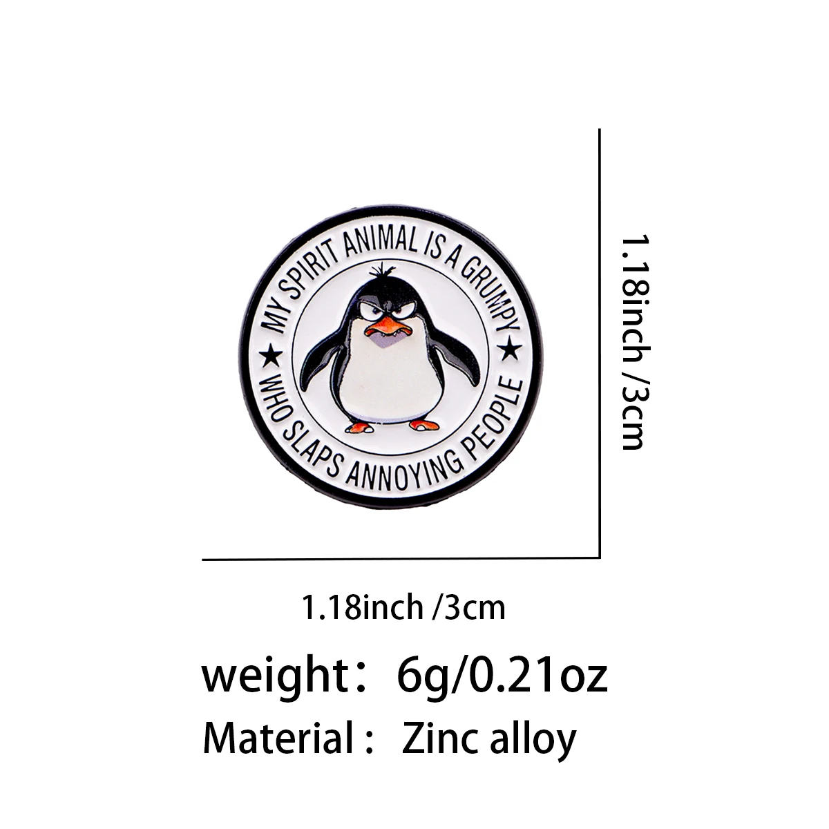 Pin esmaltado de solapa con pingüino para mujer, broche de metal - imagen 4