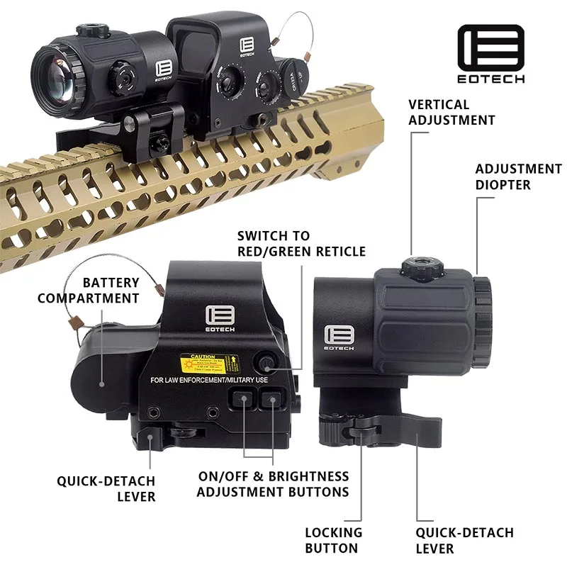 EOTech Unity FTC ampliador óptico rápido Picatinny para rifle - imagen 5