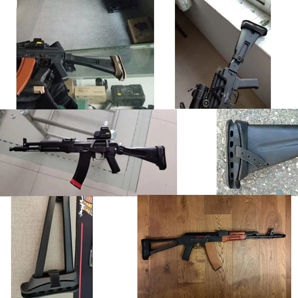 Amortiguador antichoque goma para culata de rifle plegable con correa - imagen 3