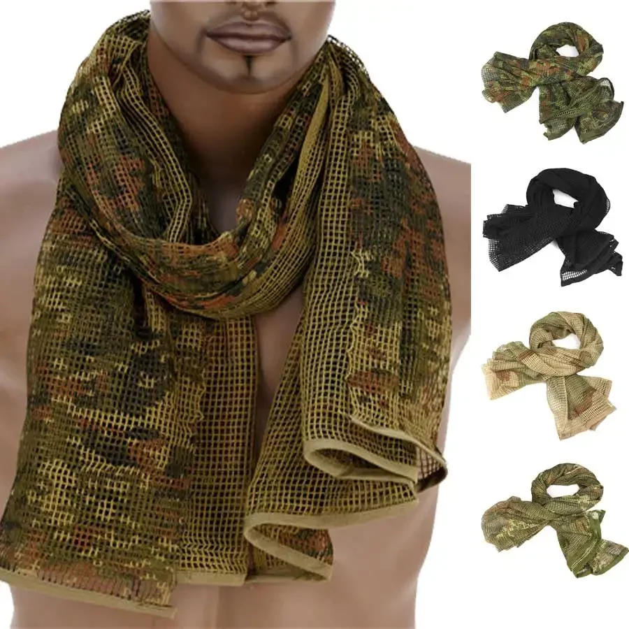 Bufanda táctica Keffiyeh camuflaje malla para cuello Shemagh