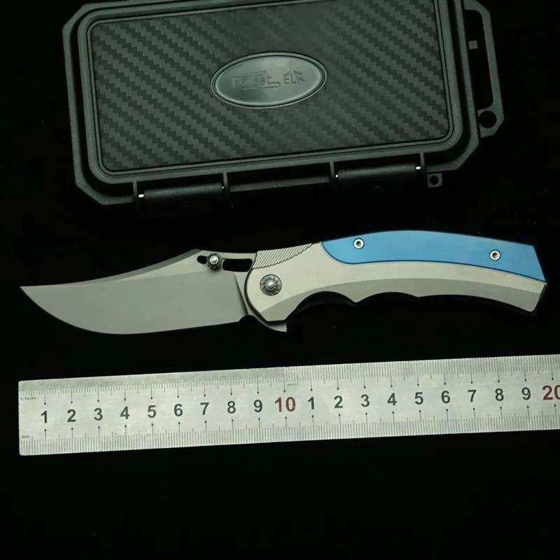 Rattlesnake F05 Cuchillo plegable M390 con mango de titanio - imagen 3