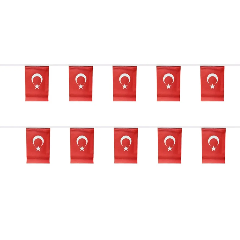 Banderín bandera Turquía para guirnalda decorativa de exterior