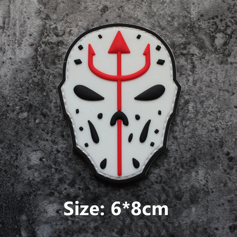 Trident Jason Máscara táctica con parche PVC 3D y brazalete - imagen 5