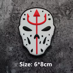 Trident Jason Máscara táctica con parche PVC 3D y brazalete