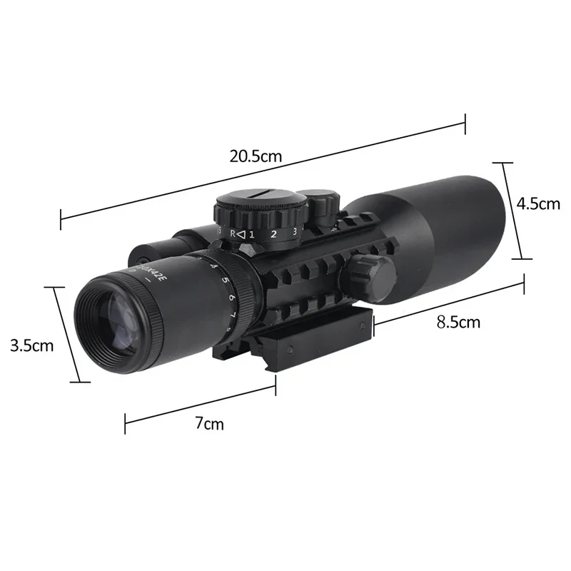M9 Mira telescópica táctica iluminada rojo y verde - imagen 3