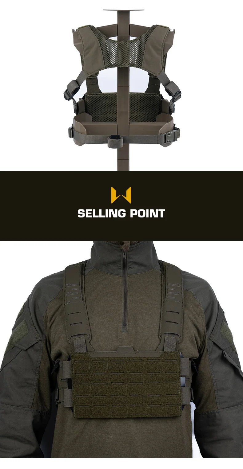 Chaleco modular con accesorios MOLLE montados
