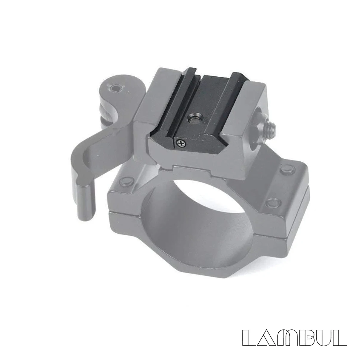 Adaptador instalado con accesorio Picatinny