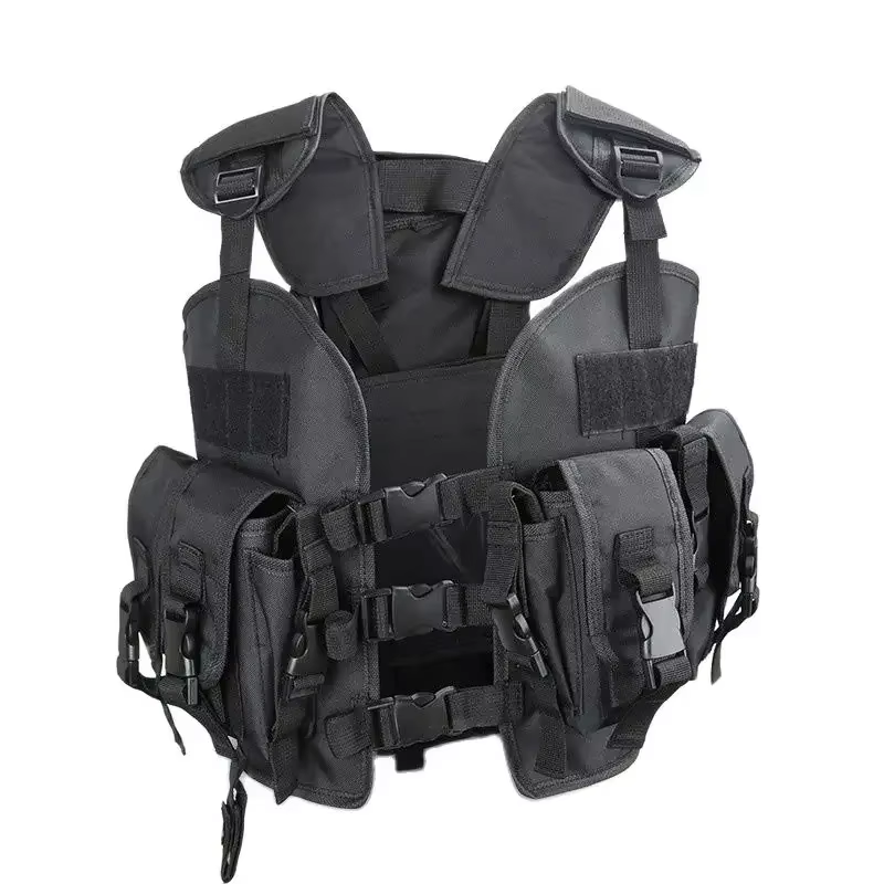 Chaleco táctico MOLLE con bolsa de agua – Airsoft y Paintball