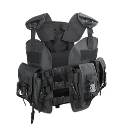 Chaleco táctico MOLLE con bolsa de agua – Airsoft y Paintball