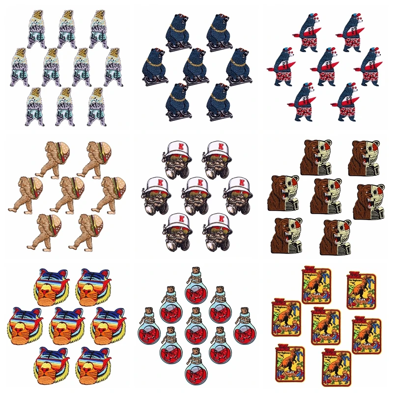 Parches bordados para ropa - osos y tigres ideal para planchar - imagen 3