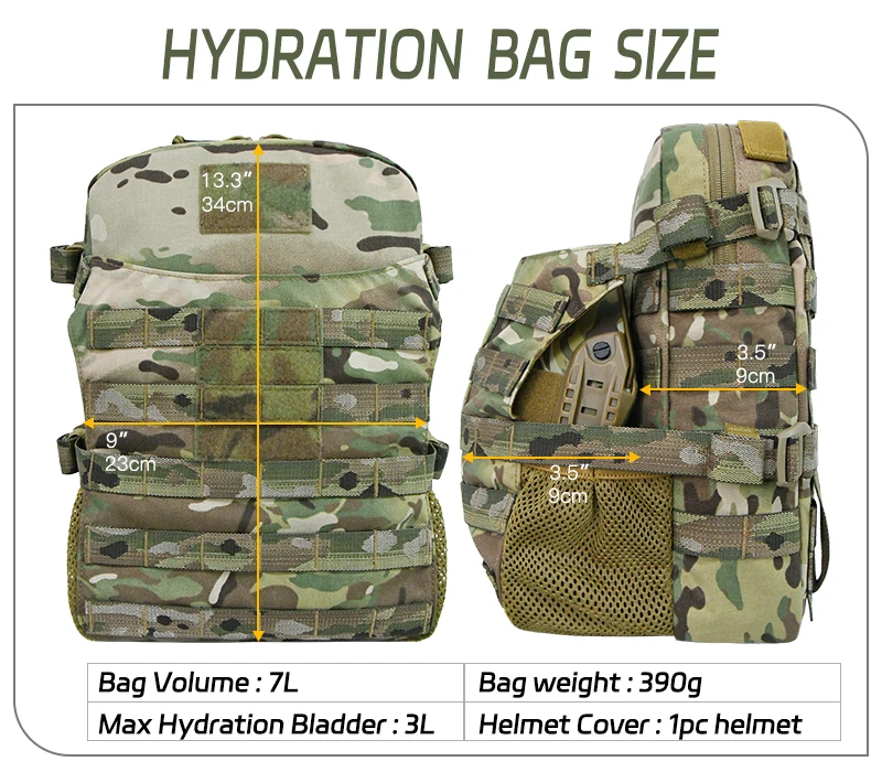 Bolsa táctica con diseño compatible MOLLE