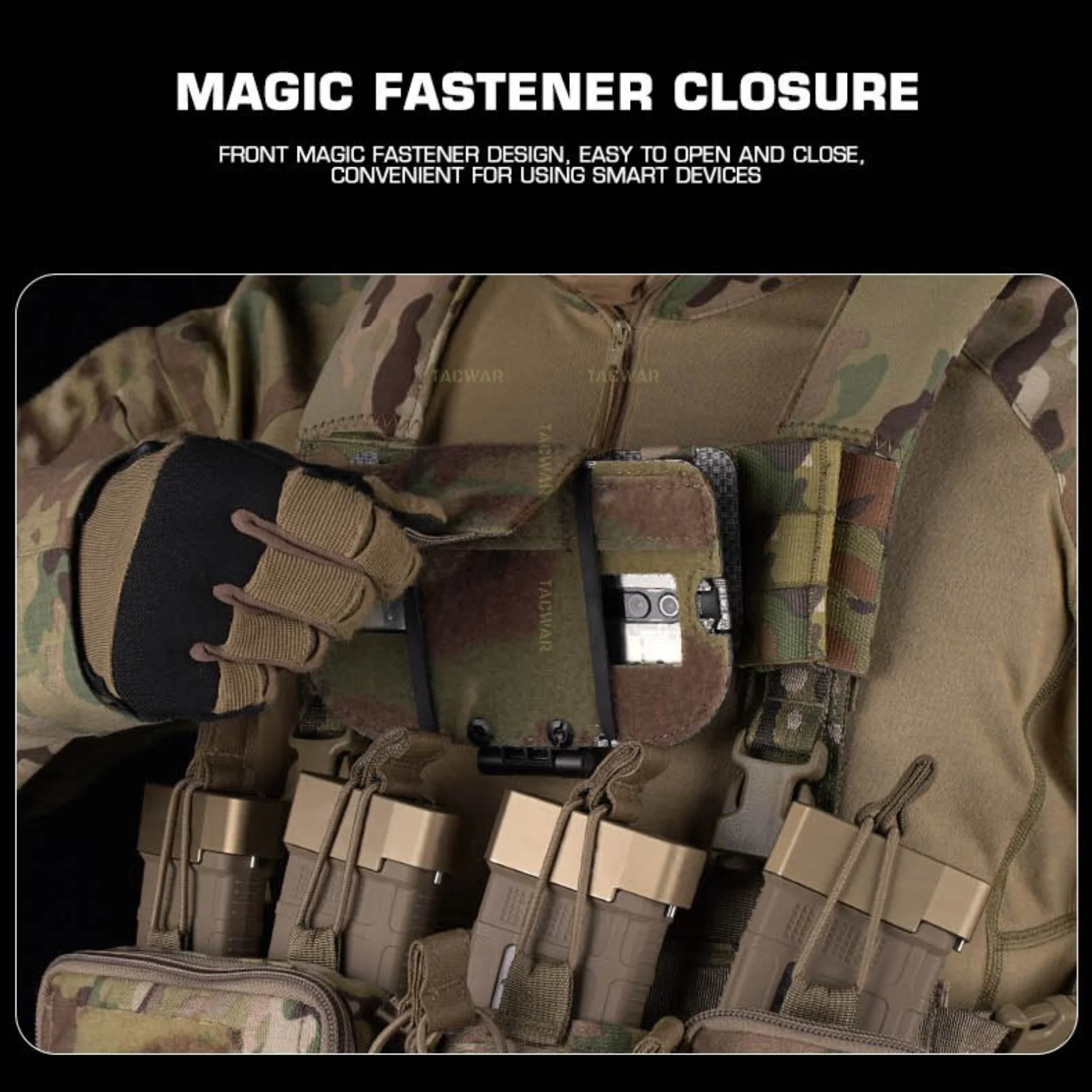 Soporte táctico plegable para teléfono móvil en bolsa de navegación - imagen 3
