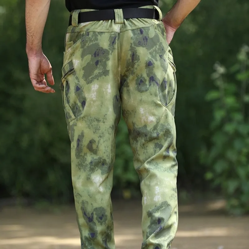 Pantalón táctico softshell repelente al agua forro polar cargo - imagen 4