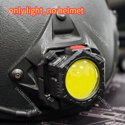 Linterna para casco táctica blanca y roja, luz de advertencia