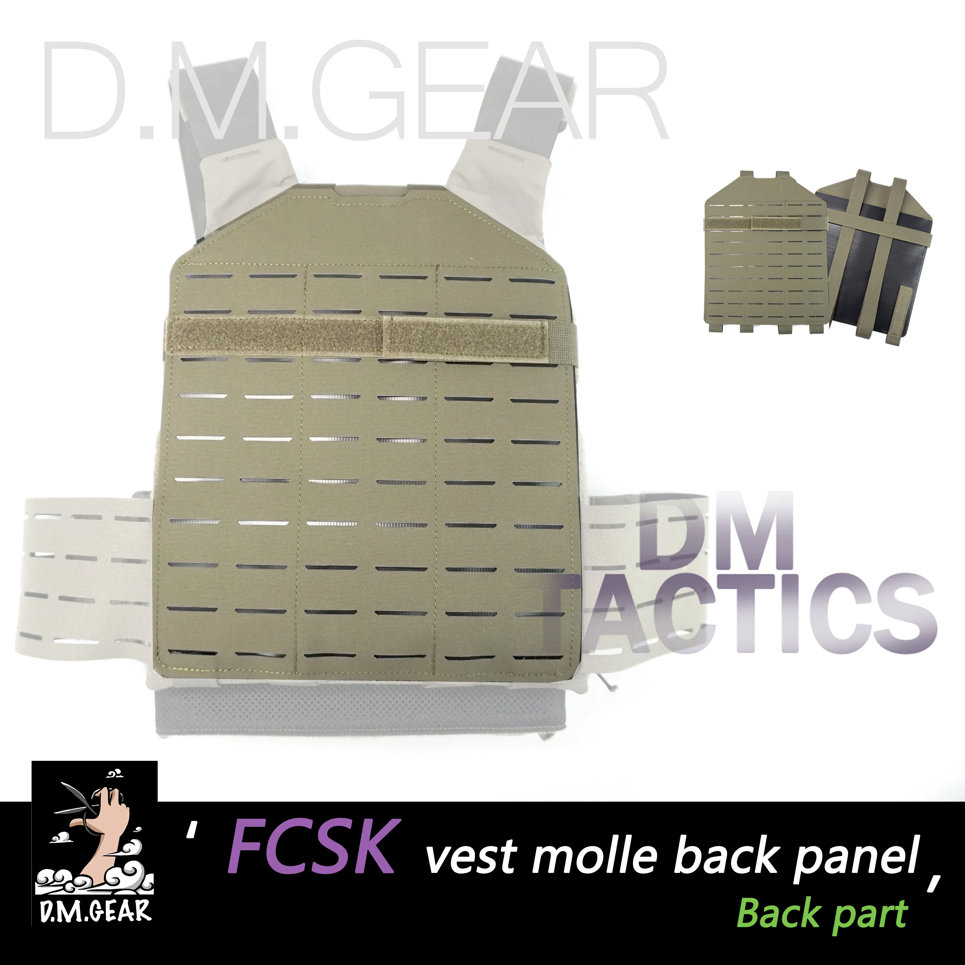 DMGear FCSK Chaleco táctico MOLLE panel trasero camuflaje - imagen 5