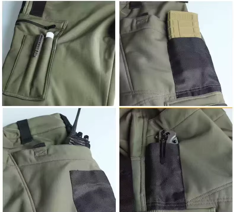 Detalle de bolsillos tácticos