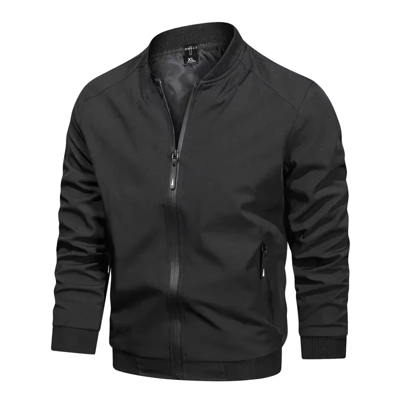 Chaqueta táctica hombre cuello alto ripstop color sólido - imagen 3