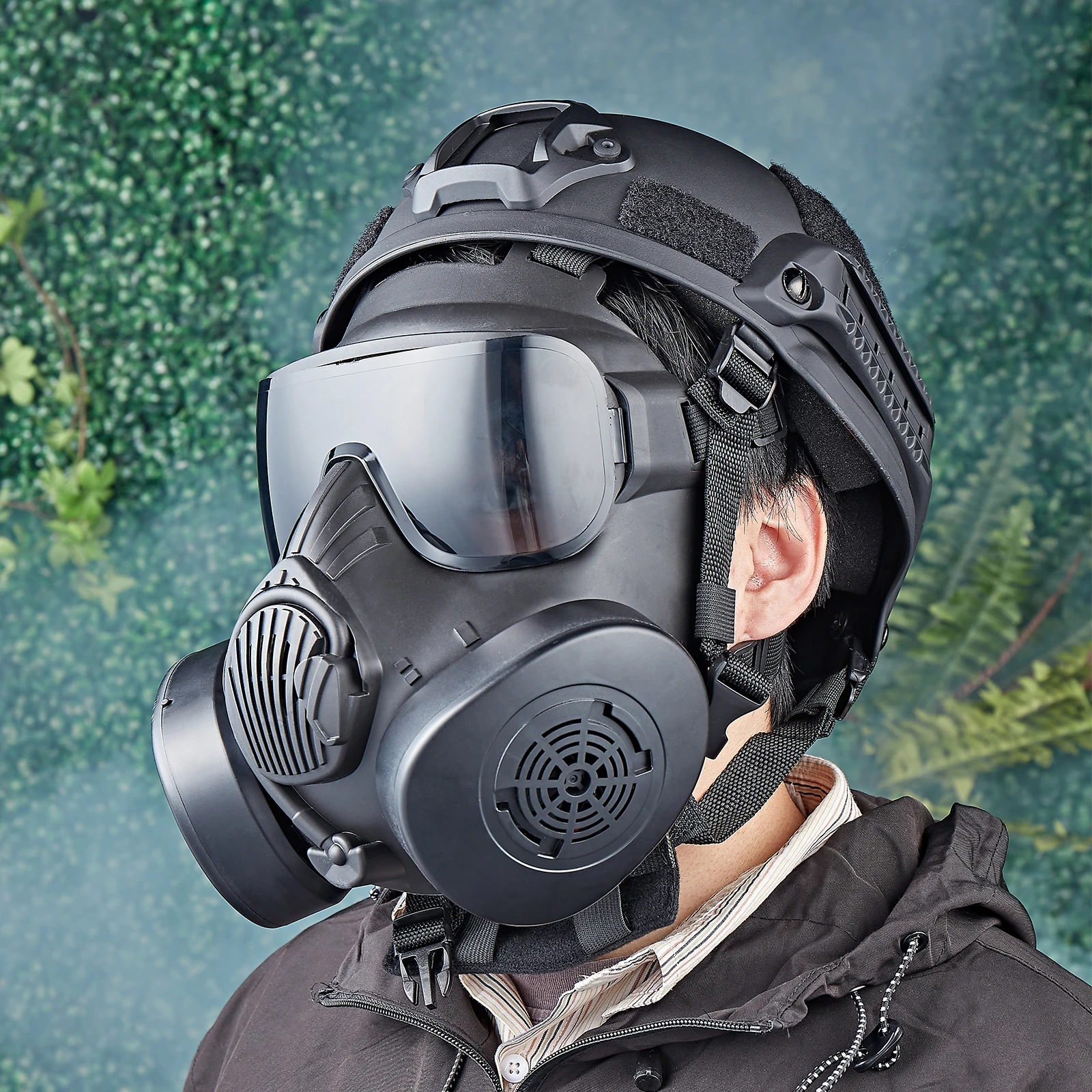 Máscara integral de protección M50 con ventilación y filtros airsoft - imagen 4