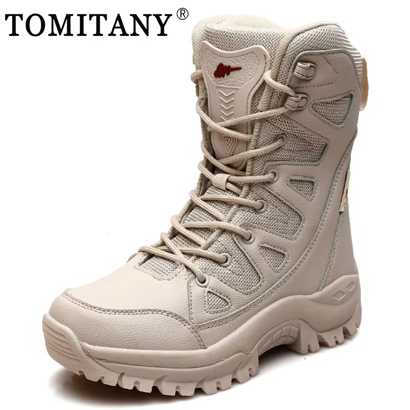 Botas militares impermeables de cuero con forro polar para montaña - imagen 3