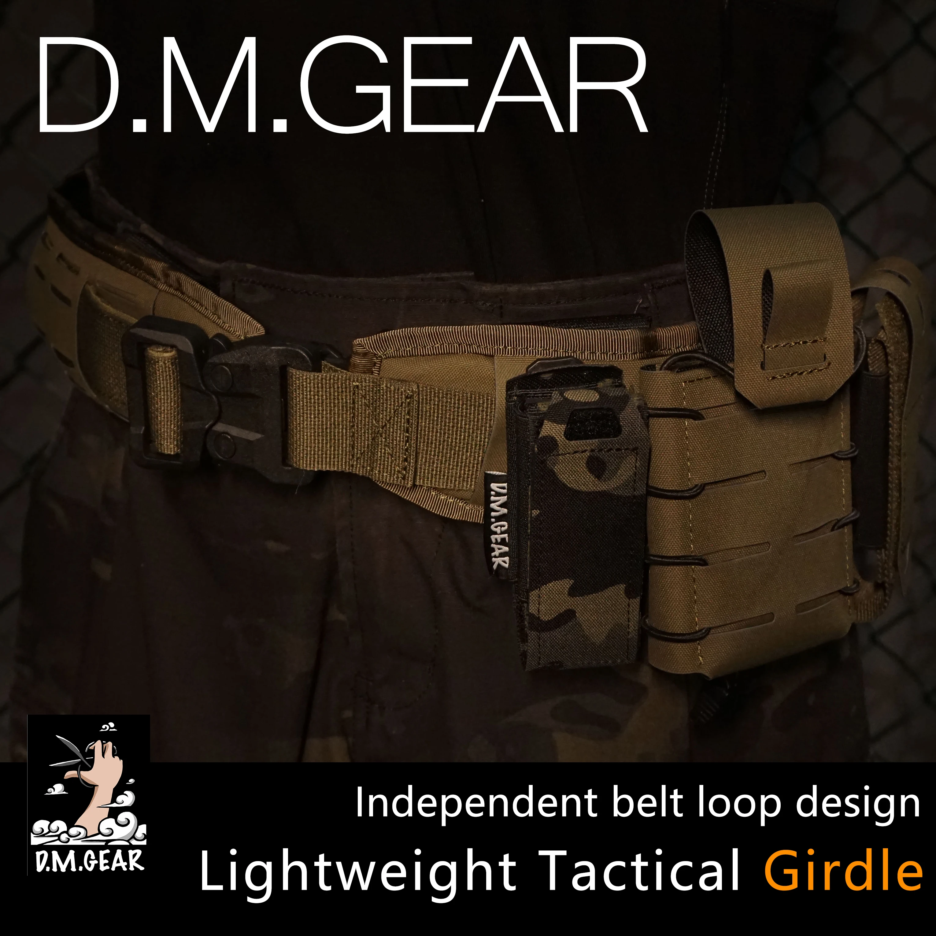 DMGear cinturón táctico camuflaje woodland ligero - imagen 5