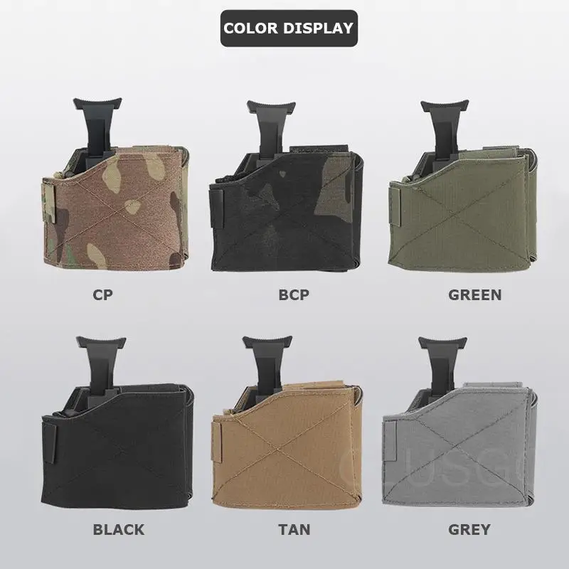 Funda táctica MOLLE en uso