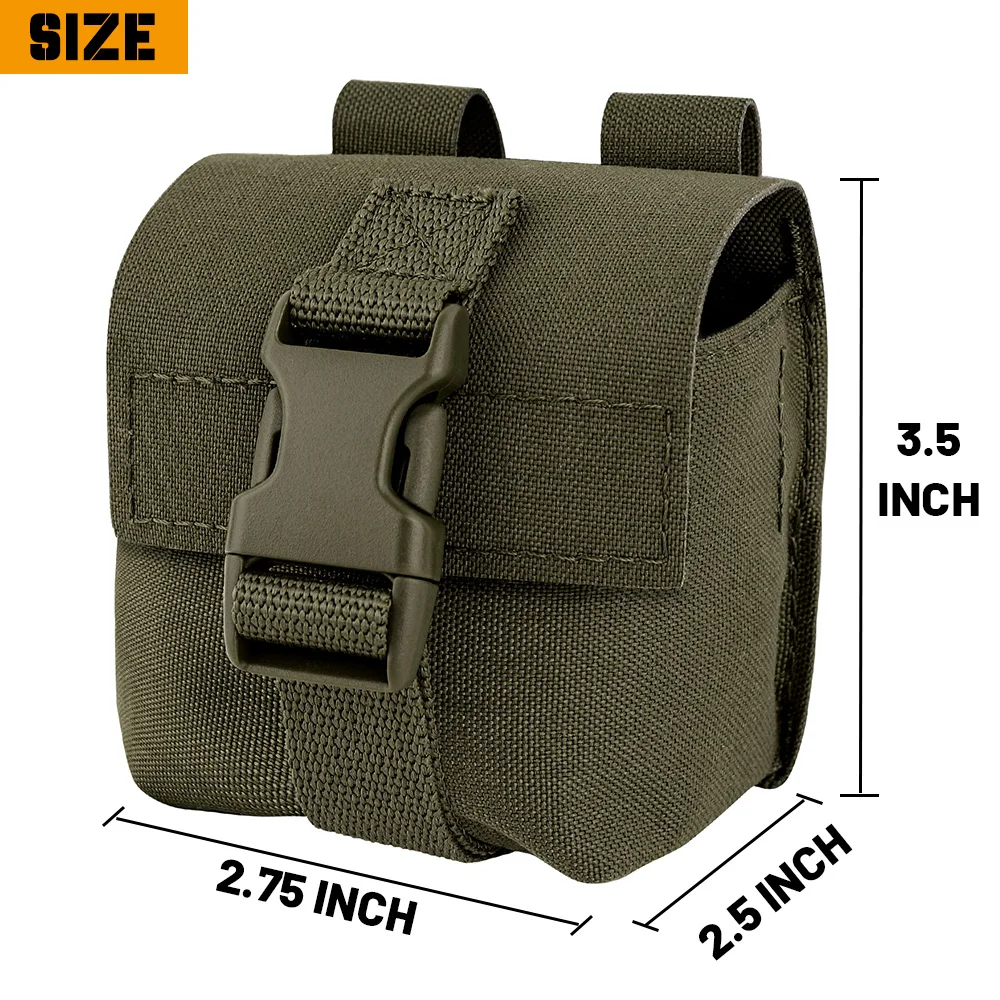 KRYDEX Bolsa táctica MOLLE Frag Grenad para EDC y cinturón - imagen 5