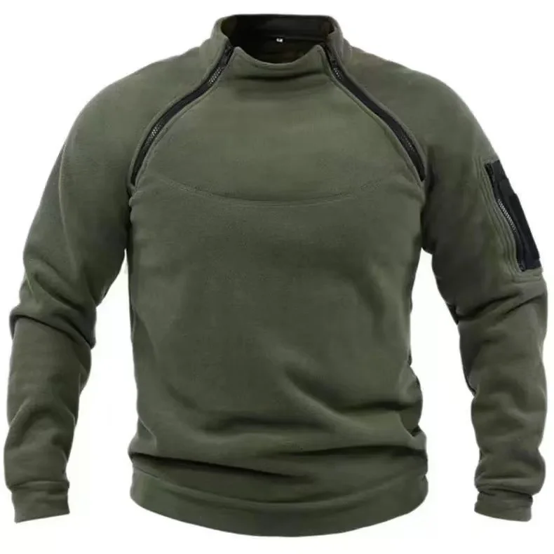 Sudadera táctica cortaviento cuello simulado militar para hombre - imagen 4