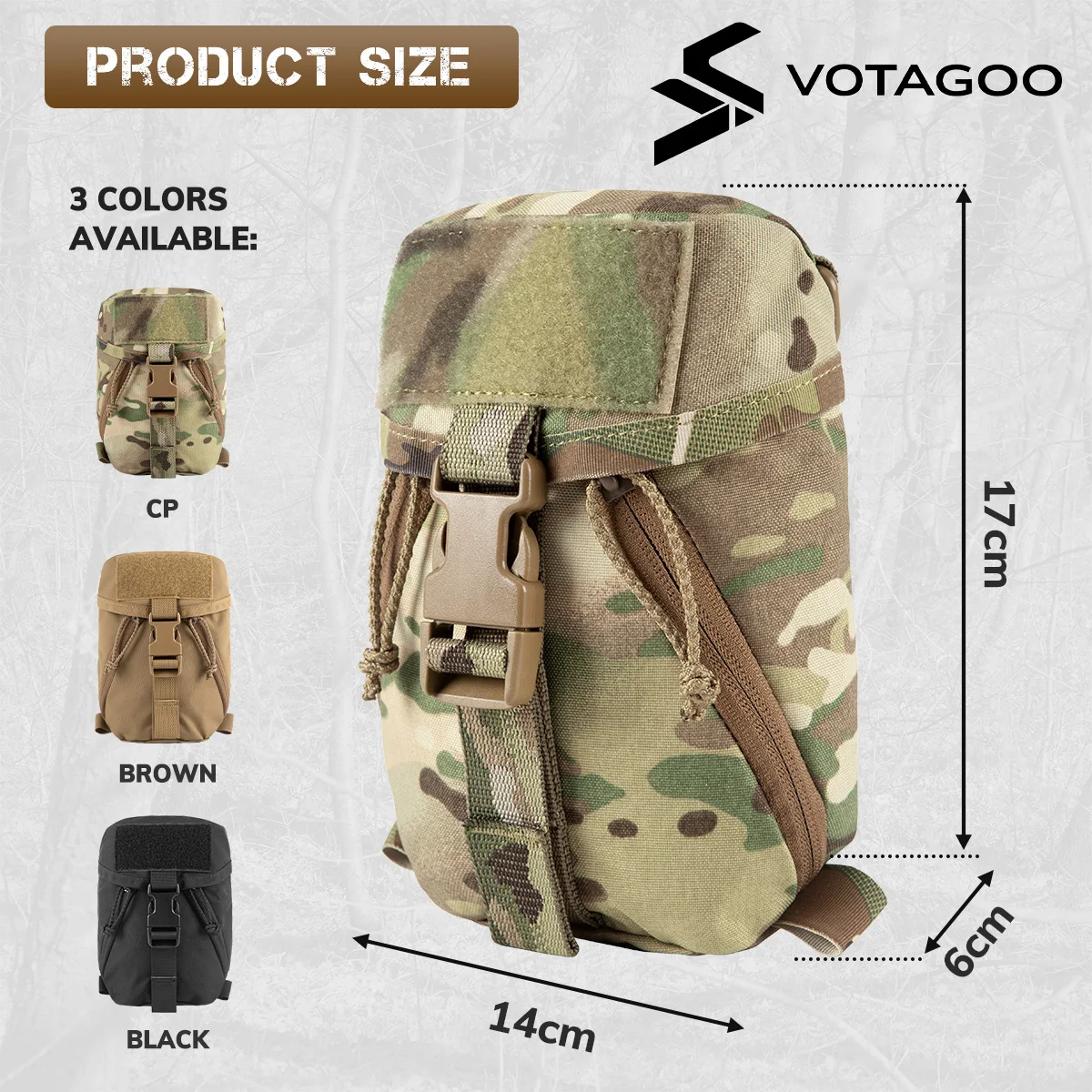 VOTAGOO Bolsa IFAK táctica MOLLE para cinturón de organización exterior - imagen 3