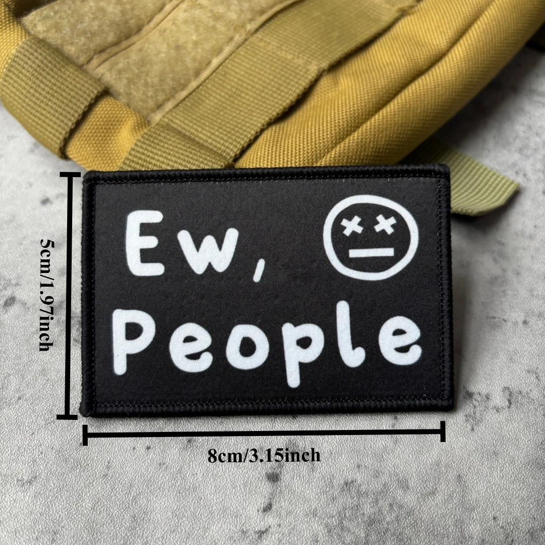 Parche táctico velcro Ew People diseño cómico sátira - imagen 4