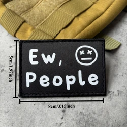Parche táctico VELCRO Ew People bordado – Diseño cómico sátira