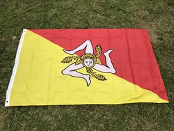 SKY FLAG Bandera Sicilia Trinacria – Decoración Pared y Hogar
