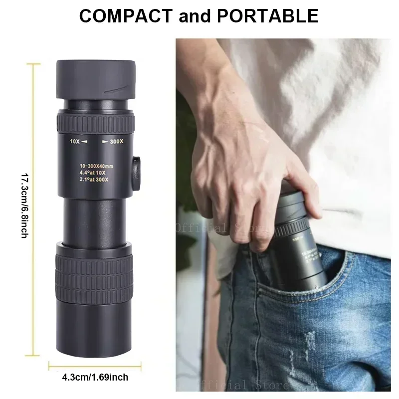 Telescopio monocular HD con zoom amplio BAK4 para acampada - imagen 4