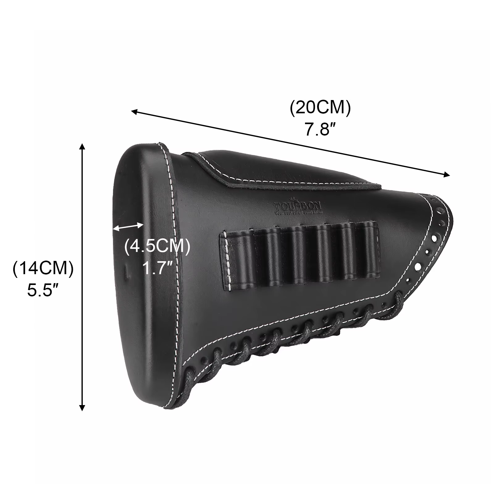 Tourbon funda cuero culata rifle antirretroceso elevador ajustable