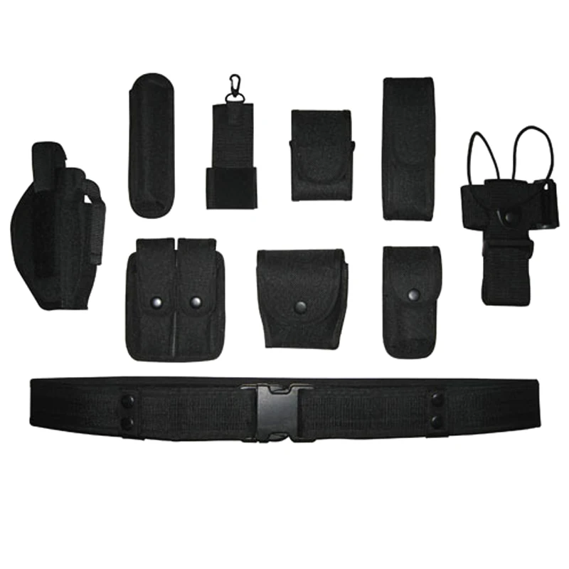 Cinturón táctico Airsoft en nailon ajustable con funda de pistola