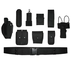Cinturón táctico Airsoft en nailon ajustable con funda de pistola