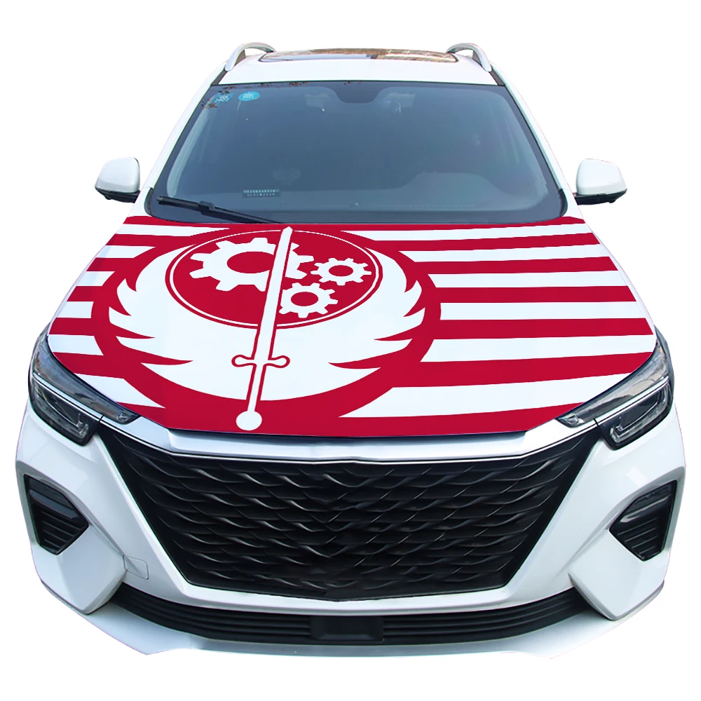 Vault Brotherhood Of Steel cubierta capó motor con bandera decoración
