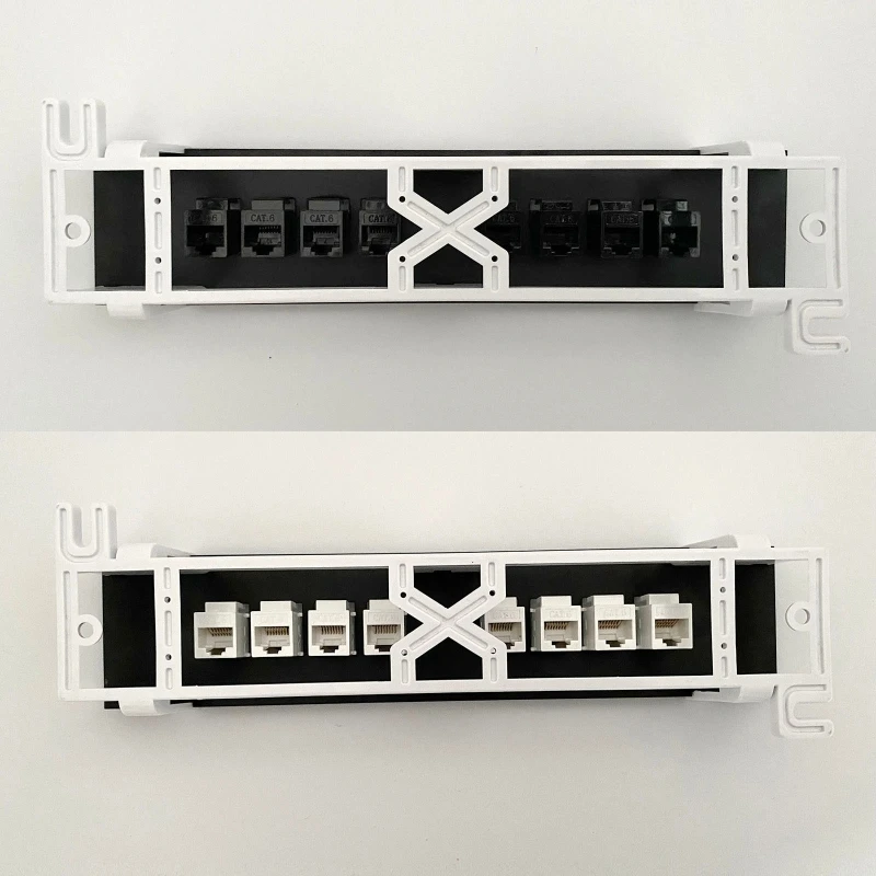Panel Cat6 8 puertos montado en pared