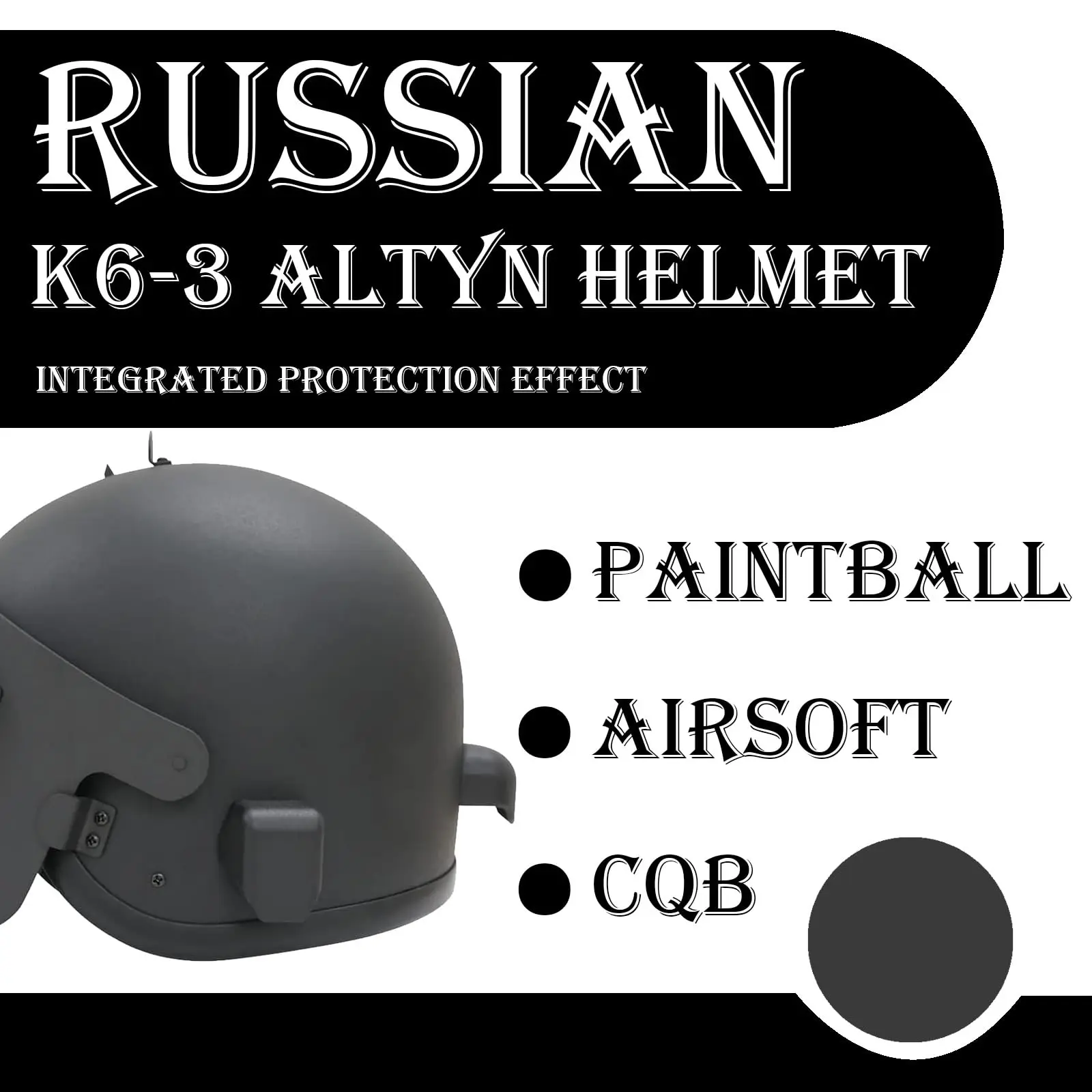 Casco táctico K63 III ABS Airsoft antiimpactos para CS y paintball - imagen 3