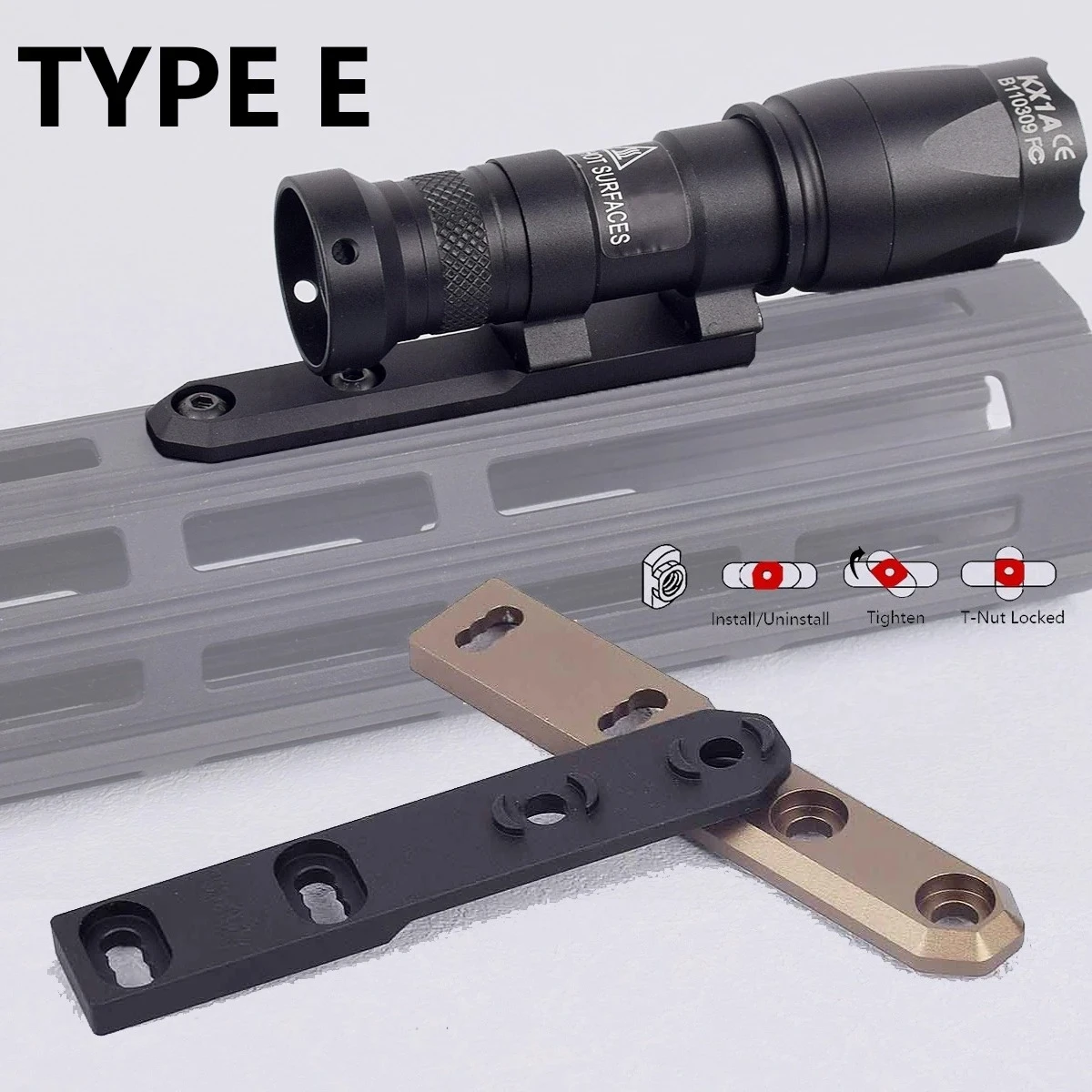 ARIS montura táctica offset CNC para linterna Surefire en Picatinny - imagen 5