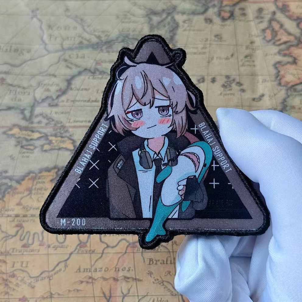Detalle del parche para personalizar mochila y ropa
