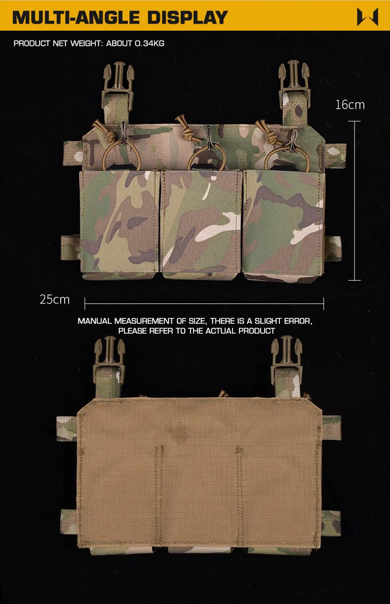 Bolsa táctica montada en chaleco MOLLE