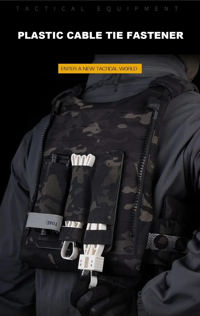 Sujetadores de Cables MOLLE y bandas elásticas para organizar equipo