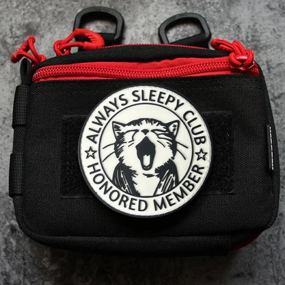 Parche de moral PVC gato sonriente – Aplique para mochila y chaqueta - imagen 3
