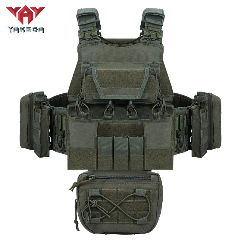 YAKEDA Chaleco táctico MOLLE – Multifuncional entrenamiento aire libre - imagen 2