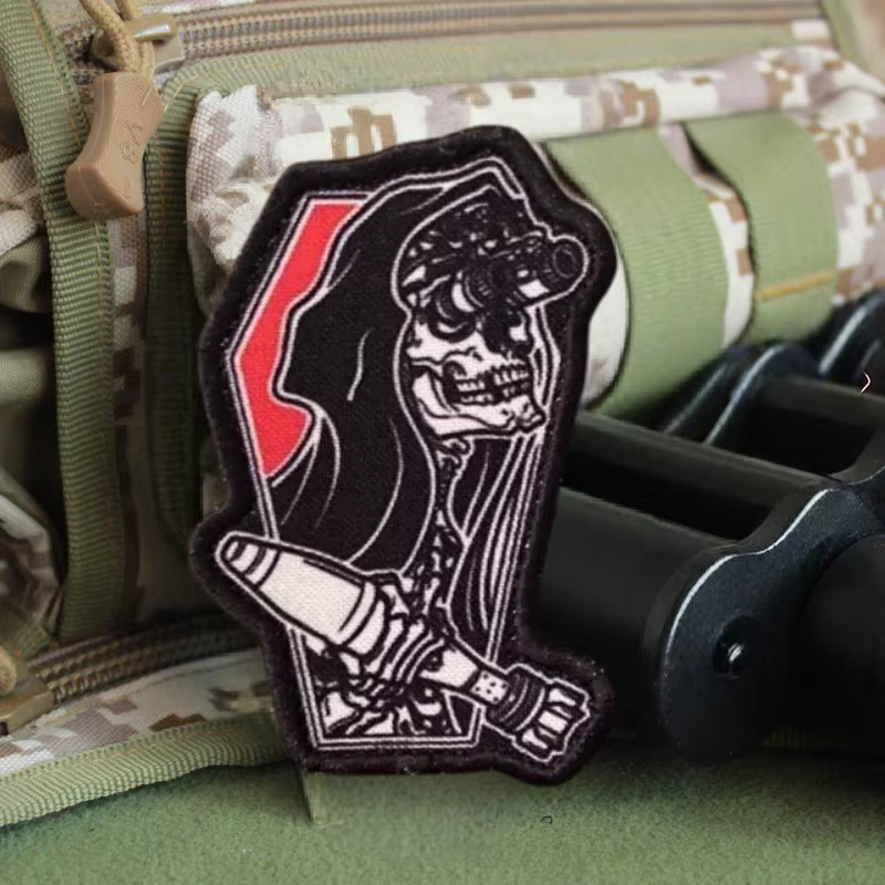 Parche táctico calavera V2 con velcro para mochila y uniforme - imagen 5