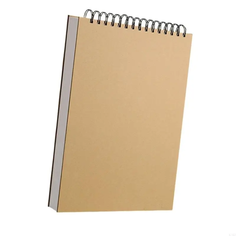 Cuaderno de bocetos con alambre hojas gruesas en blanco - imagen 4