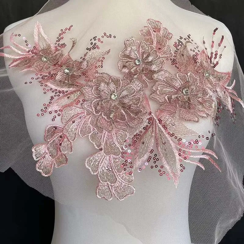 Área de aplicación del parche en vestido de novia