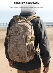 Mochila táctica MOLLE de gran volumen para aire libre y emergencias